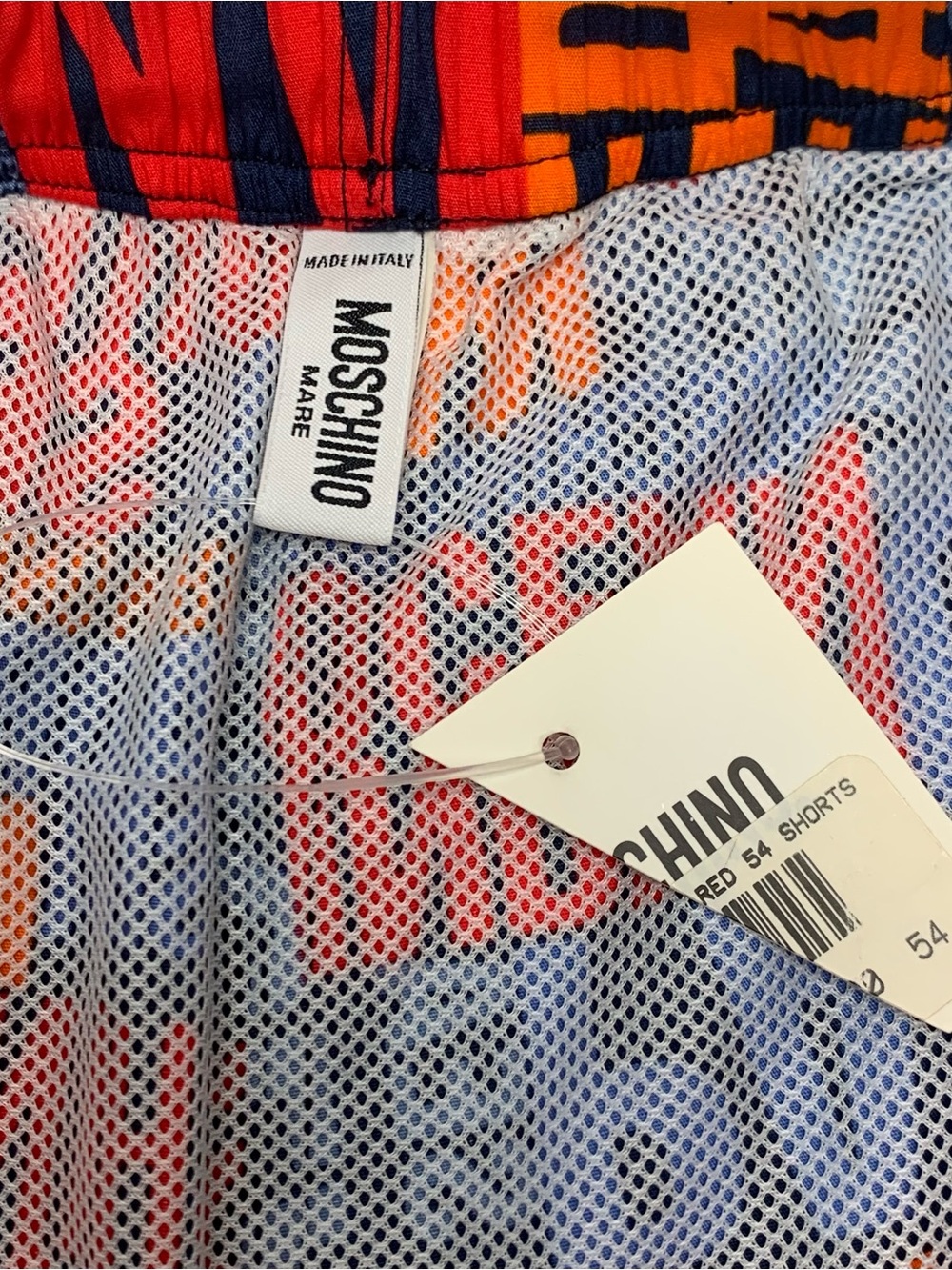 Moschino Mare Swim Trunks Lined Bathing Suit Bermuda Shorts Mens Size 54 - Picture 11 of 11
